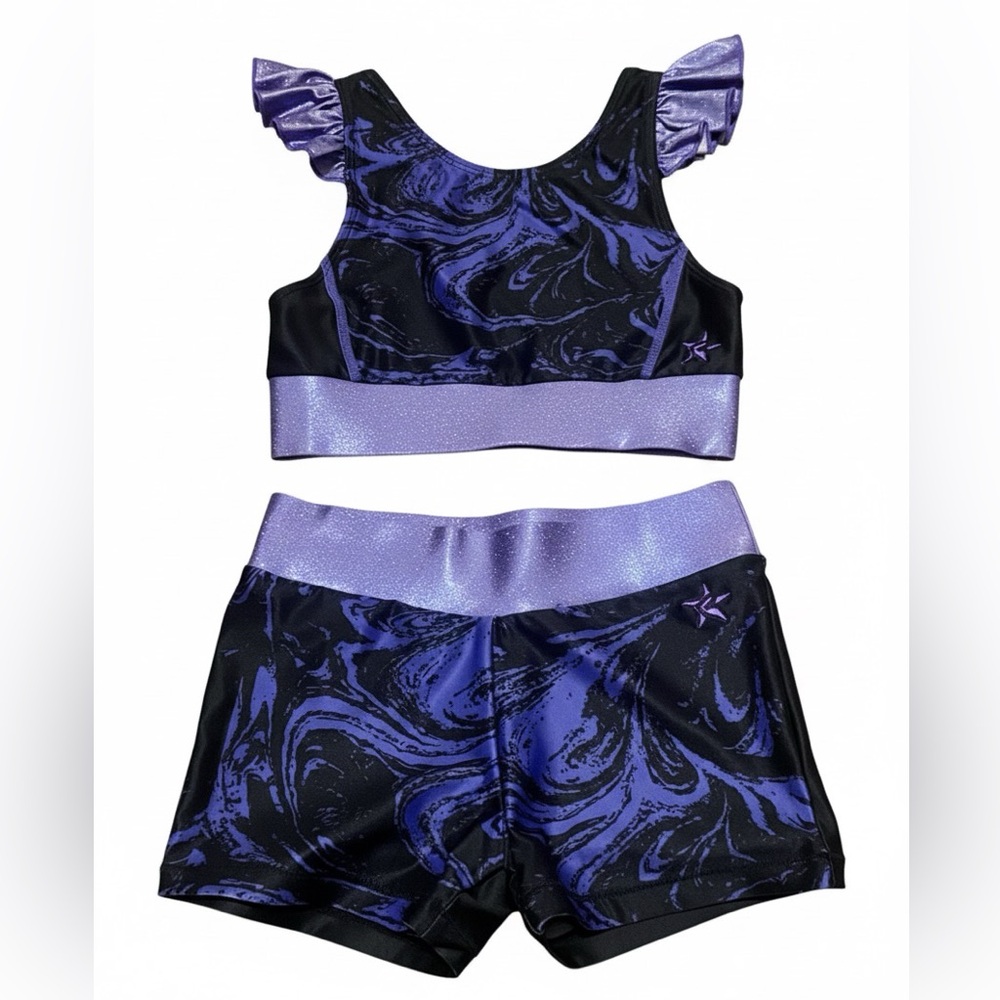 ALLSTAR REBEL ATHLETICS PURPLE AND BLACK SET SZ AXS
EUC